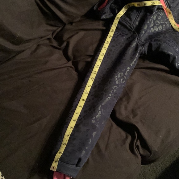 Navy Blue leopard print fall jacket girls med - Picture 16 of 16